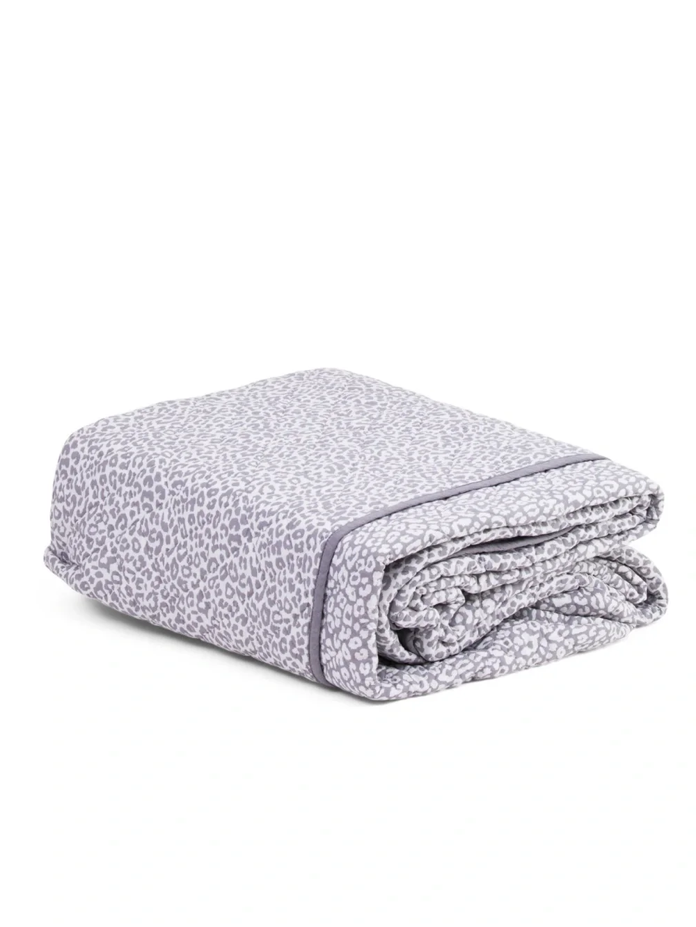 Rachel Zoe Lavender Leopard Print Reversible Quilt